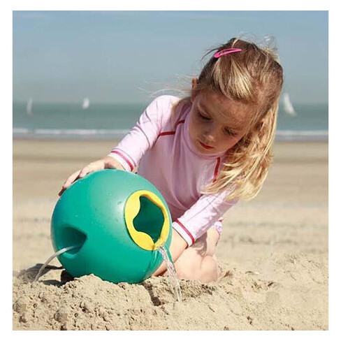 Іграшка для піску/Іграшка для купання Quut Сферичне відро Ballo Бірюзово-жовте (170105) фото №4