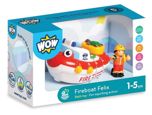 Іграшка для купання Wow Toys Fireboat Felix Пожежний катер Фелікс (01017) фото №1