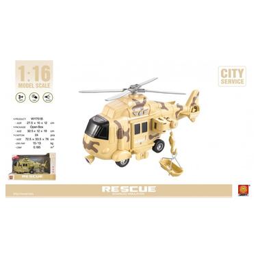 Іграшка DIY TOYS Вертоліт Рятувальний інерційний зі світл. та муз. еф. 1:16 (CJ-1122739) фото №1