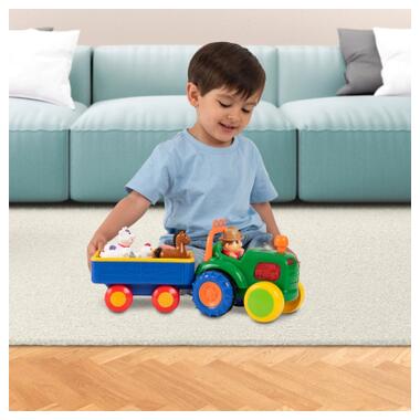 Розвиваюча іграшка Kiddi Smart Трактор з трейлером (063180) фото №7