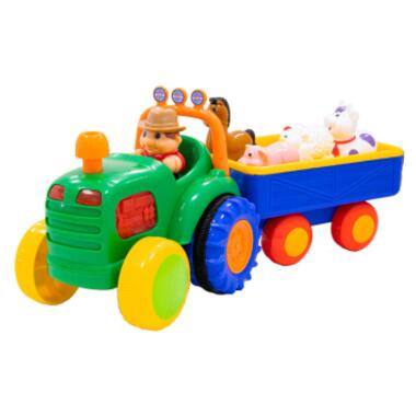 Розвиваюча іграшка Kiddi Smart Трактор з трейлером (063180) фото №1