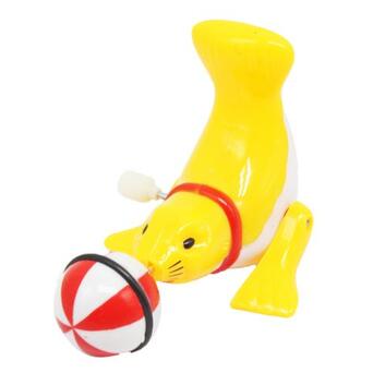 Заводна іграшка Тюлень з м'ячиком, жовта (DZ96) фото №1