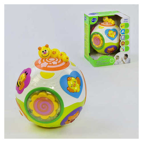 Розвиваюча іграшка Весела куля 938 (12/2) обертається, світлові та звукові ефекти, англ. озвучування, в коробці фото №1
