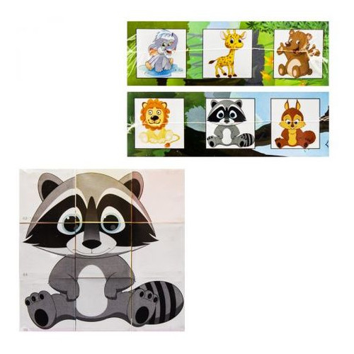Кубики Bamsic Збери картинку: Смішні тварини (415) фото №1