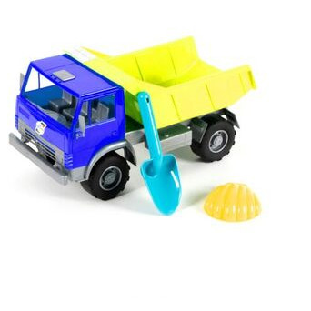 Вантажівка з пісковим набором (синій жовтий) (471) фото №1