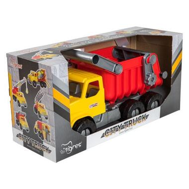 Машинка ігрова Tigres Middle truck Сміттєвоз 39368 52 см жовтий з червоним фото №1