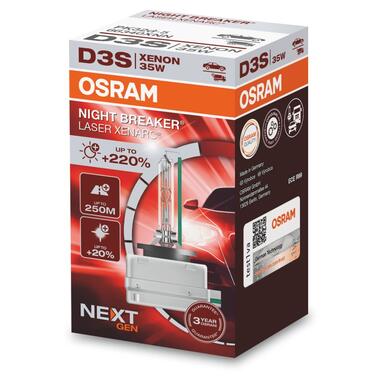Ксенонова лампа OSRAM 66340XNN Night Breaker Laser 200% D3S 85V 35W PK32d-5 XENARC фото №1