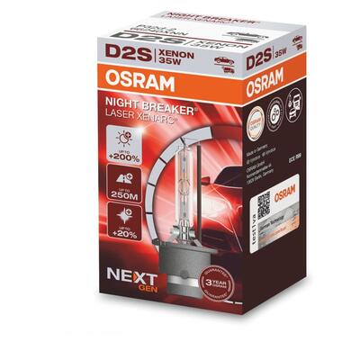 Ксенонова лампа OSRAM 66240XNN Night Breaker Laser +200% D2S 85V 35W P32d-2 XENARC фото №2