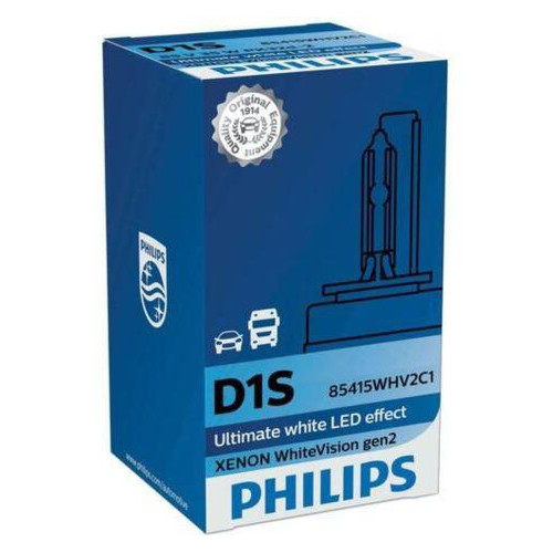Ксенонова лампа Philips D1S 85415WHV2C1 85V 35W PK32d-2 WhiteVision gen2 5000K фото №2