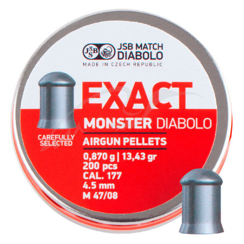Пули пневматические JSB Diabolo Exact Monster 4.52 мм 0.870г. 200шт (1453.05.70) фото №1