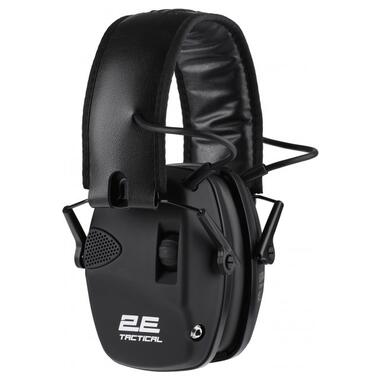 Тактичні захисні навушники 2E Pulse Pro Black NRR 22 dB активні (2E-TPE026BK) фото №1
