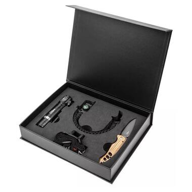 Набор подарочный Neo Tools фонарь 99-026, браслет туристический 63-140, складной нож (63-033) фото №1
