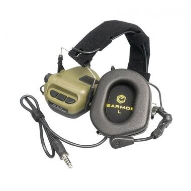 Тактичні навушники EArmor M32 MOD3 з мікрофоном green  фото №1