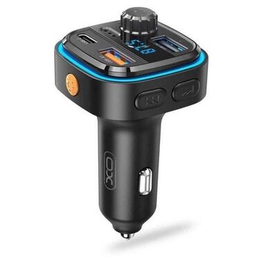 FM-трансмиттер XO BCC08 автомобильное зарядное устройство MP3/PD/2USB/3,1A Черный фото №2