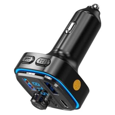 FM-трансмиттер XO BCC08 автомобильное зарядное устройство MP3/PD/2USB/3,1A Черный фото №5