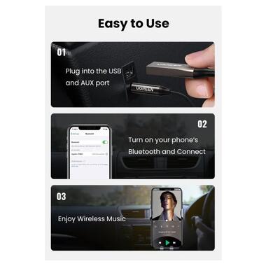 Bluetooth-ресивер UGREEN CM309 Space Gray (UGR-70601) фото №8