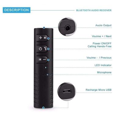 Bluetooth AUX MP3 WAV авто адаптер ресивер магнитолы ver4.1 AX-03 mini фото №4