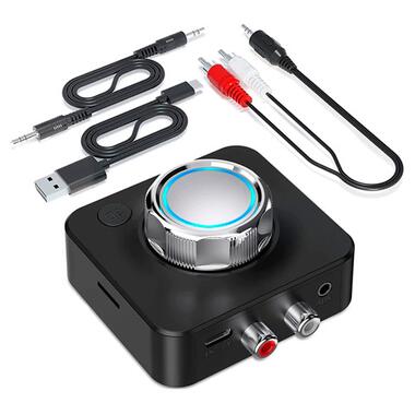 Bluetooth 5.0 аудіо приймач ресивер звуку 3D RCA AUX TF, BR04 фото №1