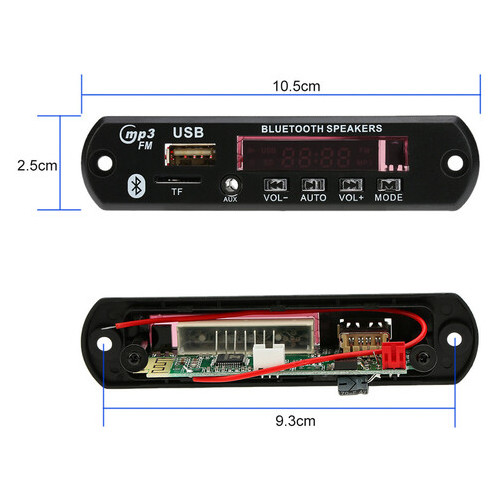 Авто MP3 Bluetooth FM модуль усилитель USB SD (77700395) фото №3