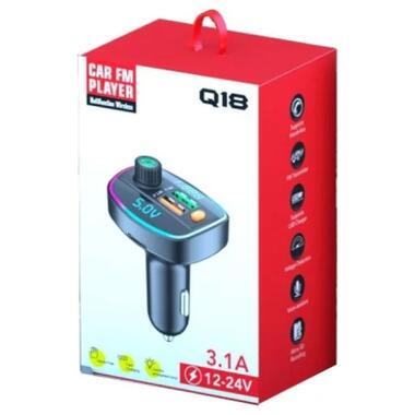 FM-трансмиттер Voltronic Q19 с эквалайзером, 3.1A, USB, TF (FM-Q19EQ) фото №1