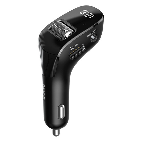 FM-Модулятор Baseus Streamer F40 AUX wireless MP3 car charger Black CCF40-01 фото №1