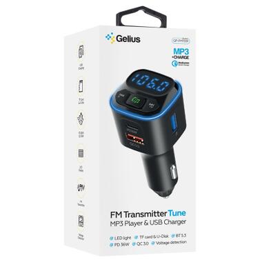 FM-трансмиттер Gelius Tune GP-FMT051 (PD/QC) 36W Black фото №7