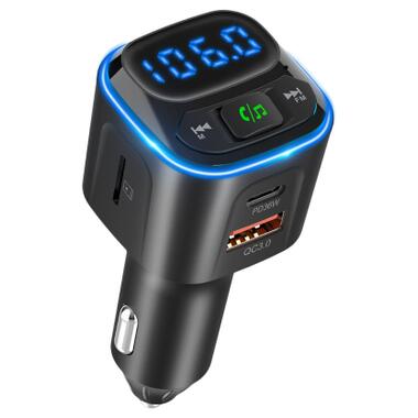 FM-трансмиттер Gelius Tune GP-FMT051 (PD/QC) 36W Black фото №5
