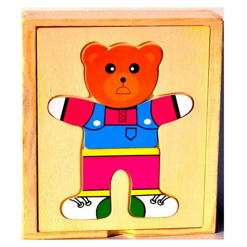 Дерев'яна іграшка Huada Toys Ведмедик B201 фото №1