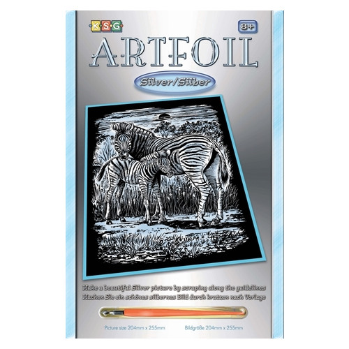 Набір для творчості Sequin Art ARTFOIL SILVER Zebra and Foal SA1018 фото №1