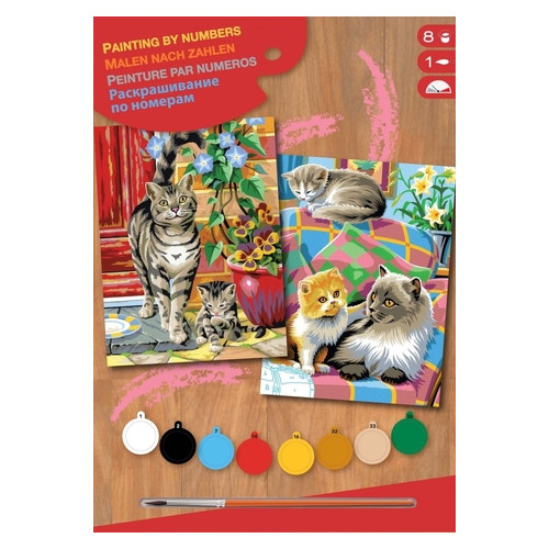 Набір для творчості Sequin Art PAINTING BY NUMBERS JUNIOR-PAIRS Cats SA0213 фото №1