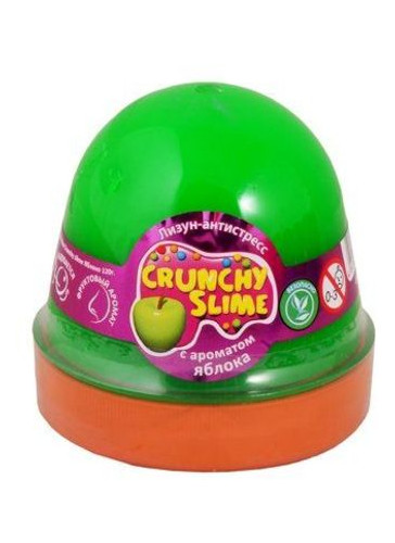 Лізун-антистрес Crunchy Slime Яблуко 120 г (80088) фото №1