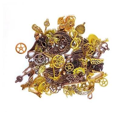 Набір із 100г металевих підвісок шармів шарміків, Змішані, золото фото №1