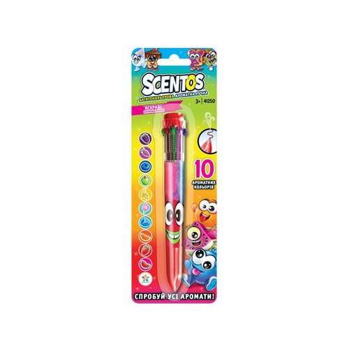 Багатобарвна ароматна кулькова ручка Scentos Чарівний настрій (41250) фото №4