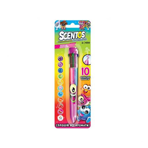 Багатобарвна ароматна кулькова ручка Scentos Чарівний настрій (41250) фото №3