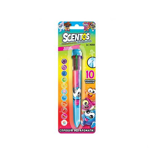 Багатобарвна ароматна кулькова ручка Scentos Чарівний настрій (41250) фото №1