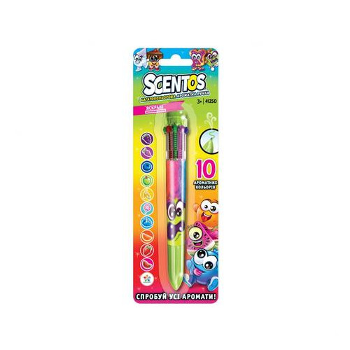Багатобарвна ароматна кулькова ручка Scentos Чарівний настрій (41250) фото №2