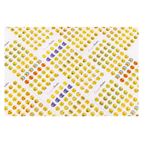Наклейки Смайли Emoji MARJI 12 листів самоклеюча (144-2019) фото №2