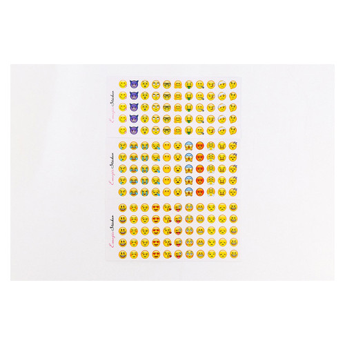 Наклейки Смайли Emoji MARJI 12 листів самоклеюча (144-2019) фото №1