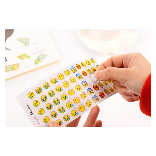 Наклейки Смайли Emoji MARJI 12 листів самоклеюча (144-2019) фото №5