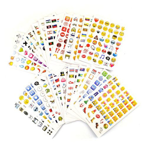Наклейки Смайли Emoji самоклеюча 19 шт. (104-2019) фото №1