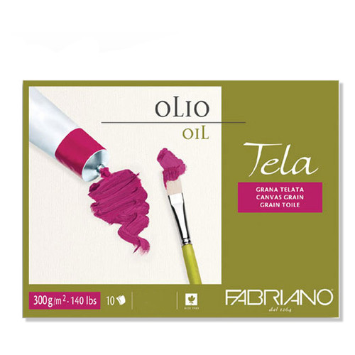 Склейка для олії Fabriano Tela зернистість полотна А4 (24х32см) 300 г/м2 10 аркушів (8001348161189) фото №1