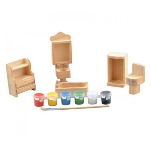 Набір для творчості Світ дерев'яних іграшок Ванна кімната (Д246) фото №1