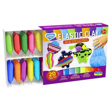 Набір для ліплення з повітряним пластиліном Elastic Clay 20 sticks TM Lovin  (70140) фото №5