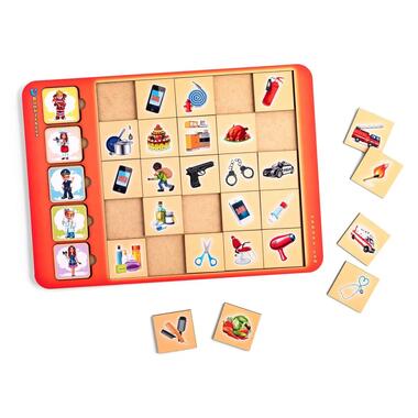 Деревянный пазл-вкладыш Ассоциации-профессии (ПСД073) PSD073  фото №1