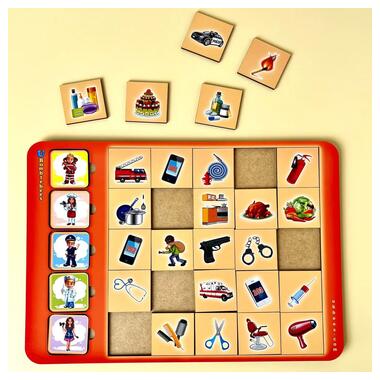 Деревянный пазл-вкладыш Ассоциации-профессии (ПСД073) PSD073  фото №2