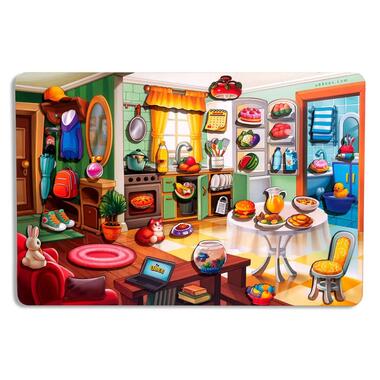 Деревянный пазл-вкладыш Наведи порядок в комнате и накорми Ваню (ПСД271) PSD271  фото №1