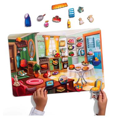 Деревянный пазл-вкладыш Наведи порядок в комнате и накорми Ваню (ПСД271) PSD271  фото №7