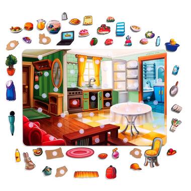 Деревянный пазл-вкладыш Наведи порядок в комнате и накорми Ваню (ПСД271) PSD271  фото №2