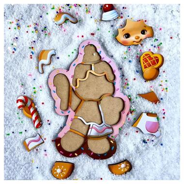 Деревянный пазл-вкладыш Новогоднее печенье (ПСФ149) PSF149  фото №3