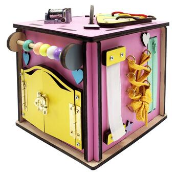 Розвиваюча іграшка Temple Group Бізікуб TG270876 15х15х15 см Рожевий фото №2